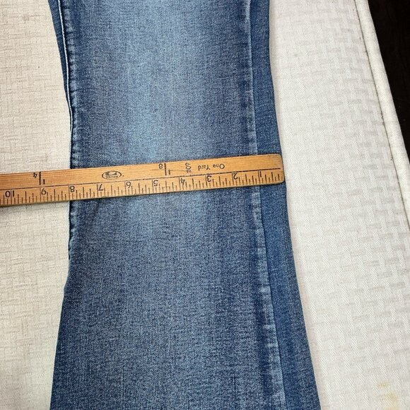 Love Soho Jeans Women’s Size 15 High Rise Flare Blue Denim Stretch - Picture 11 of 14